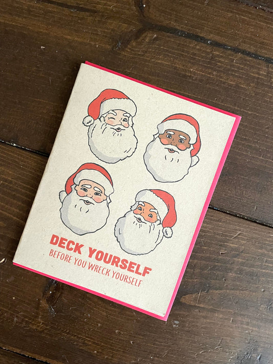Hip Hop Santa Claus Christmas Card - A2 Handmade Rap Ice Cube Christmas Card