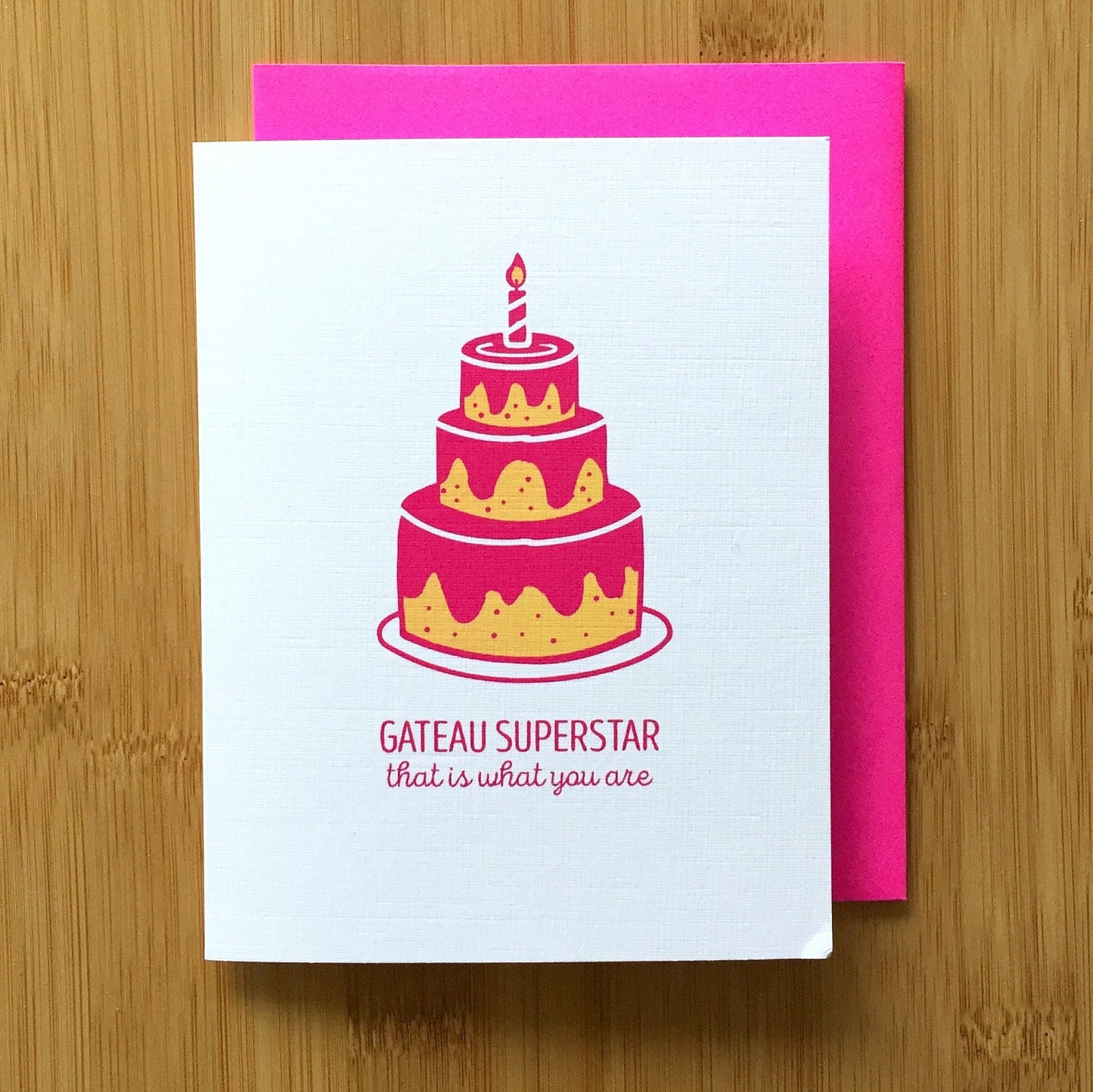 Gateau Superstar Birthday - A2 Handmade Birthday Cake Hip Hop ODB Ghetto Superstar Card