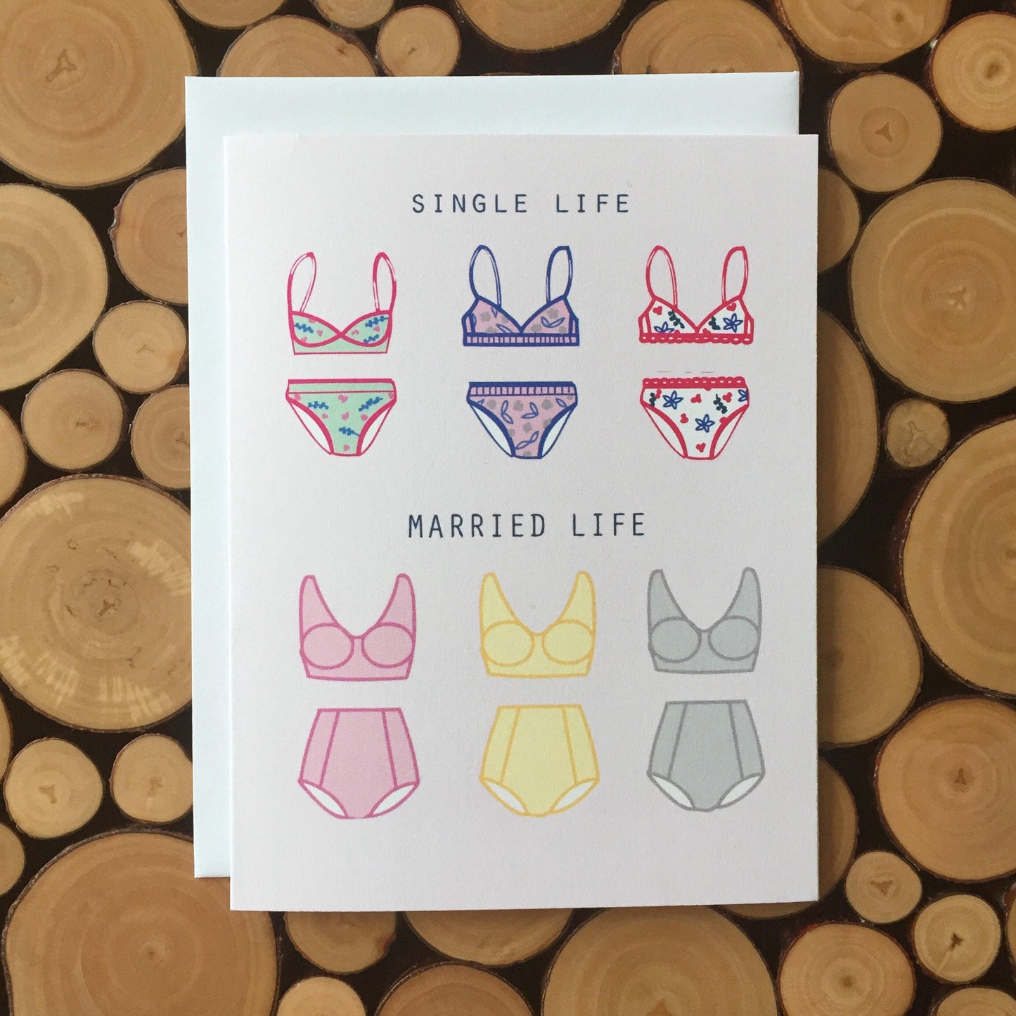 Panty Life - Funny wedding card, Funny Engagement card, Cute Bridal Shower card, Underwear panties gift, gift for bride