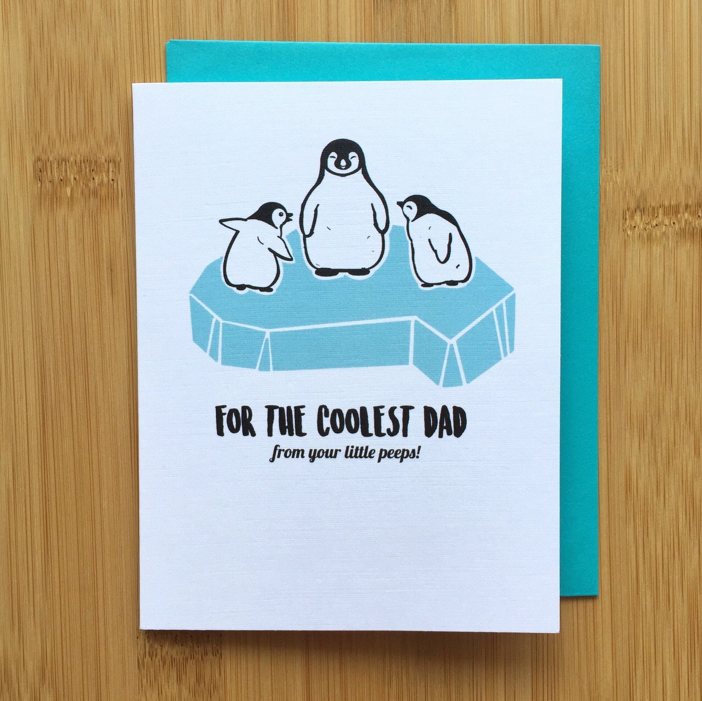 Penguin Father's Day Card - Cute Penguin Card, Penguin Gift, Gift for Dad, Fathers Day Gift, Funny Fathers Day Card