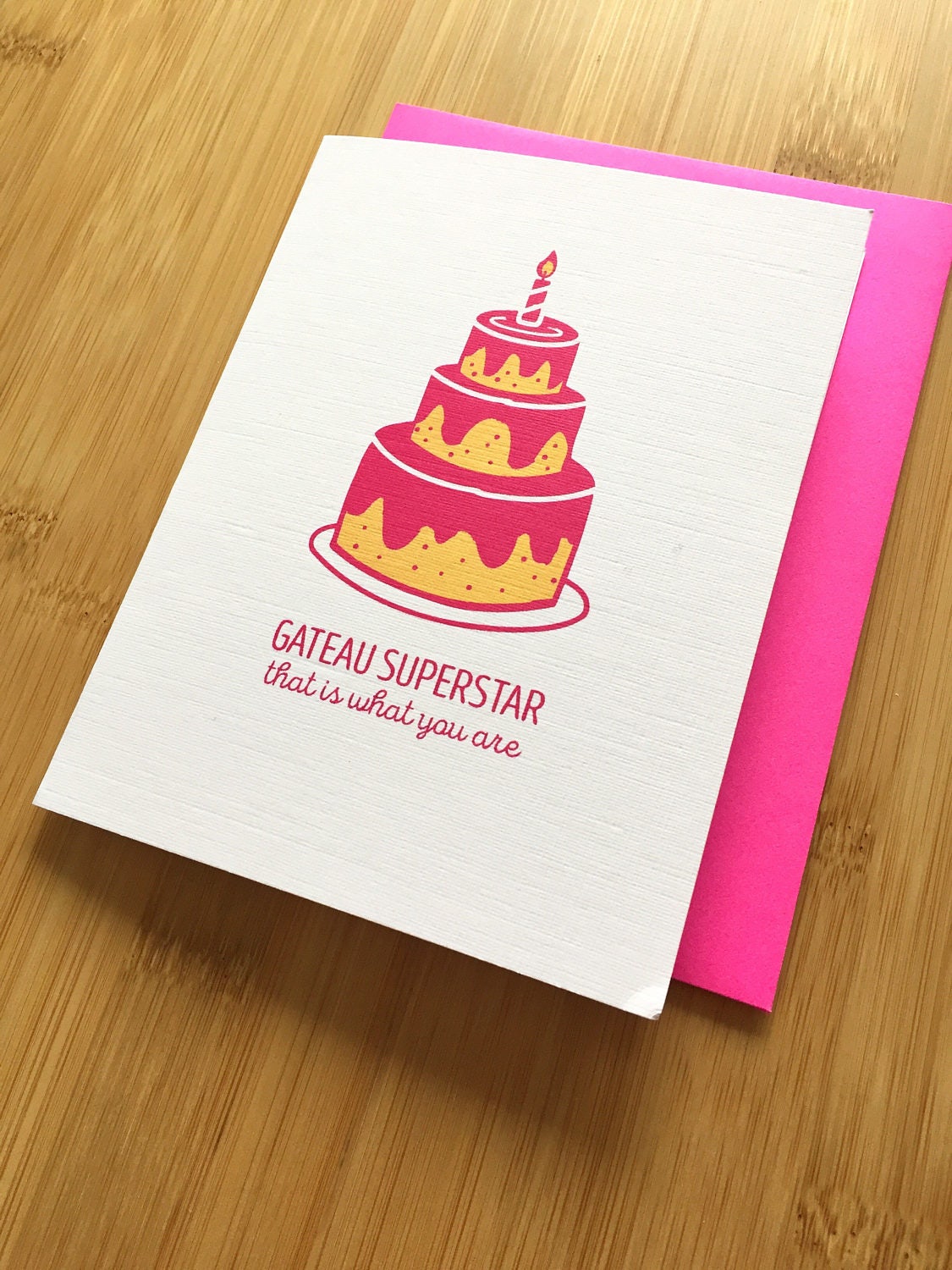 Gateau Superstar Birthday - A2 Handmade Birthday Cake Hip Hop ODB Ghetto Superstar Card