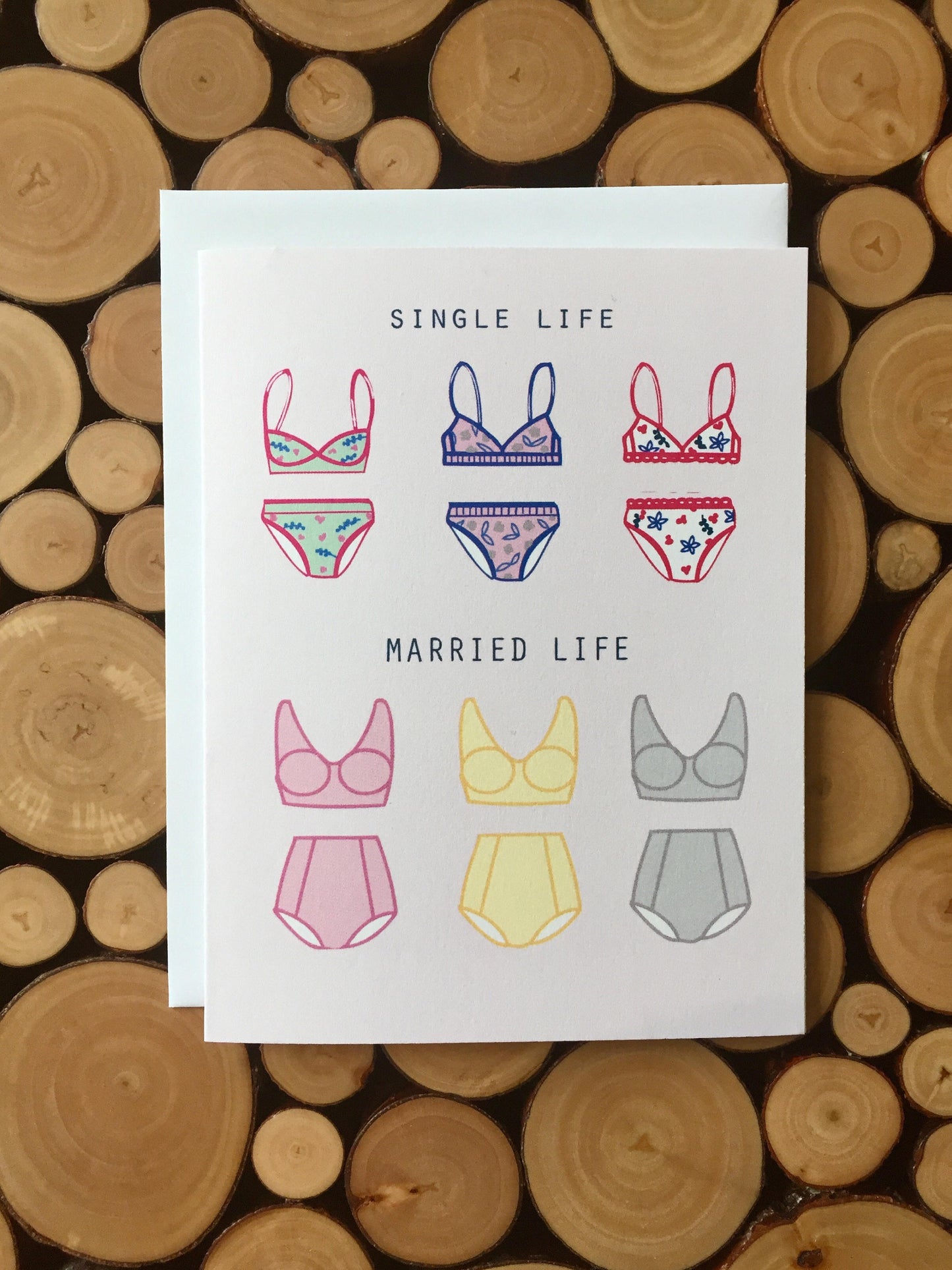 Panty Life - Funny wedding card, Funny Engagement card, Cute Bridal Shower card, Underwear panties gift, gift for bride