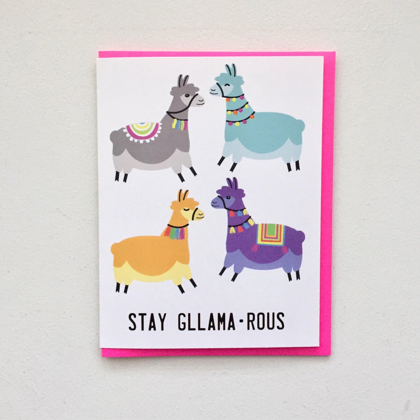 Llama Llike Card - Just Because A2 Funny Birthday Love Card with Foiled Lettering