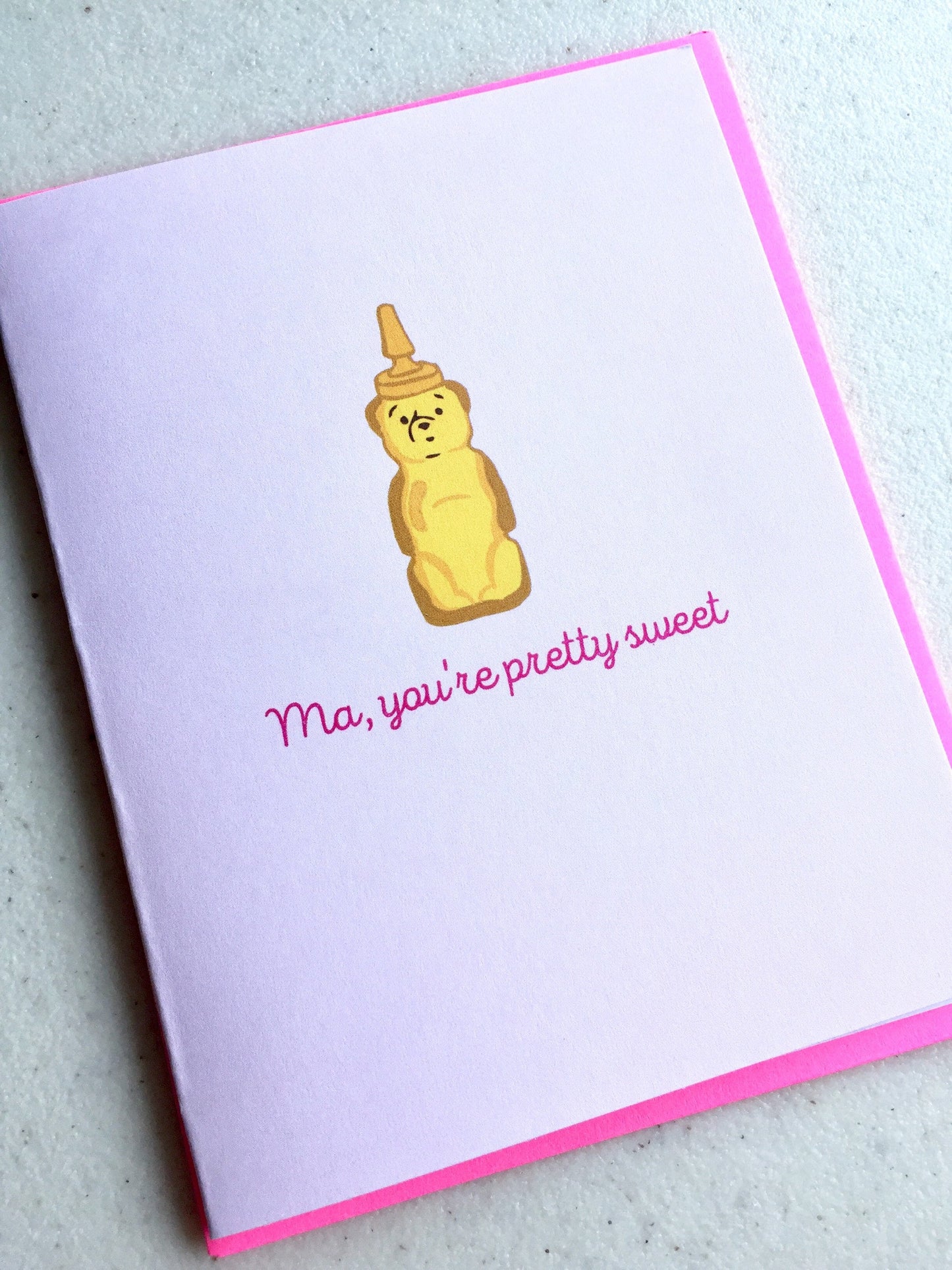 Honey Bear Mother's Day Card - Honey Pot, Sweet Card, Honey Pun Gift, Honey Jar, Mothers Day Card, Card for Mom, Mom Birthday Card