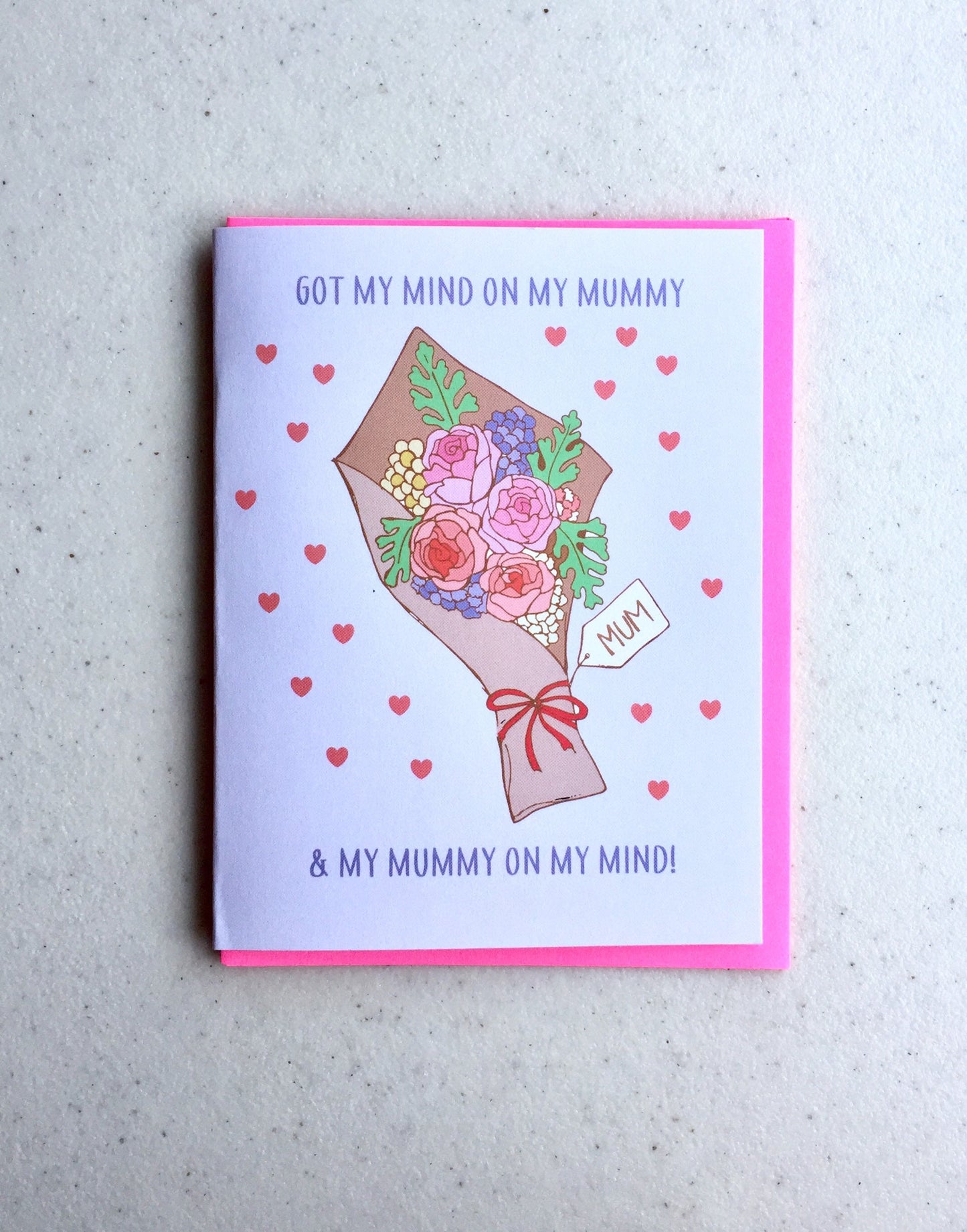 Mind on My Mummy Mother's Day Card - Flower Bouquet Mothers Day Card, Hip Hop Card for Mom, Mom Birthday Card