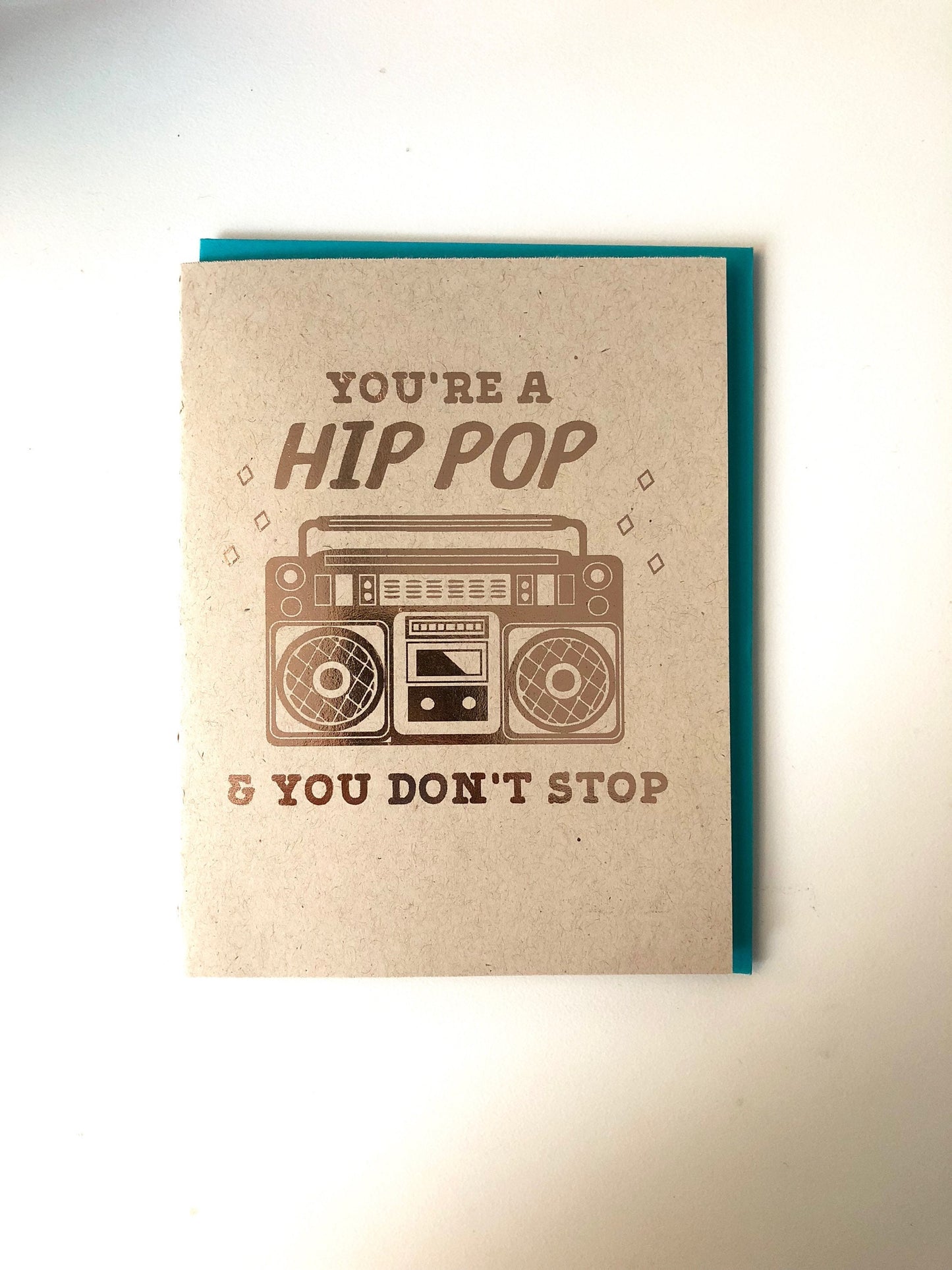 Hip Hop Father's Day Card- Funny Boombox Hip Pop Card, Card for Dad, Fathers Day Gift, Card for Him