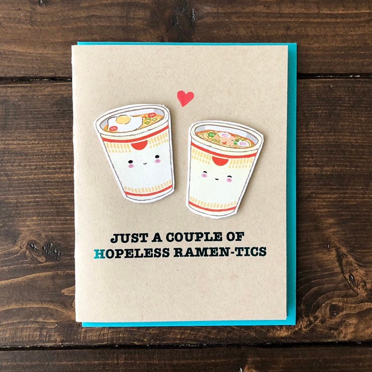 Instant Ramen Cup Noodles Love Anniversary Card