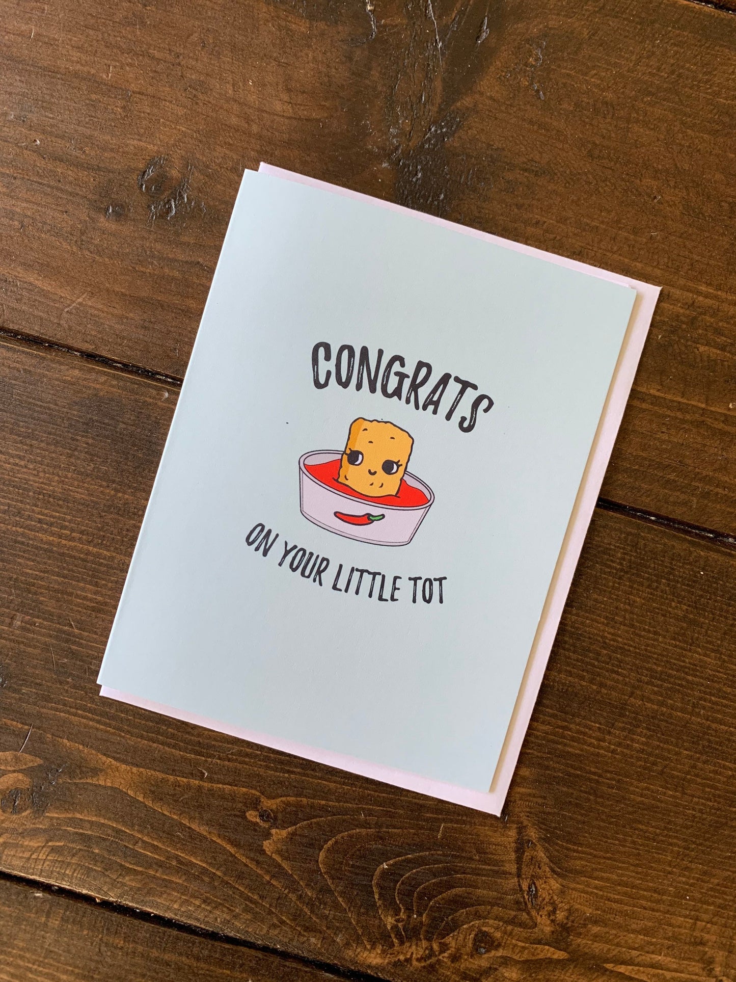 Tater Tot Baby Shower Card