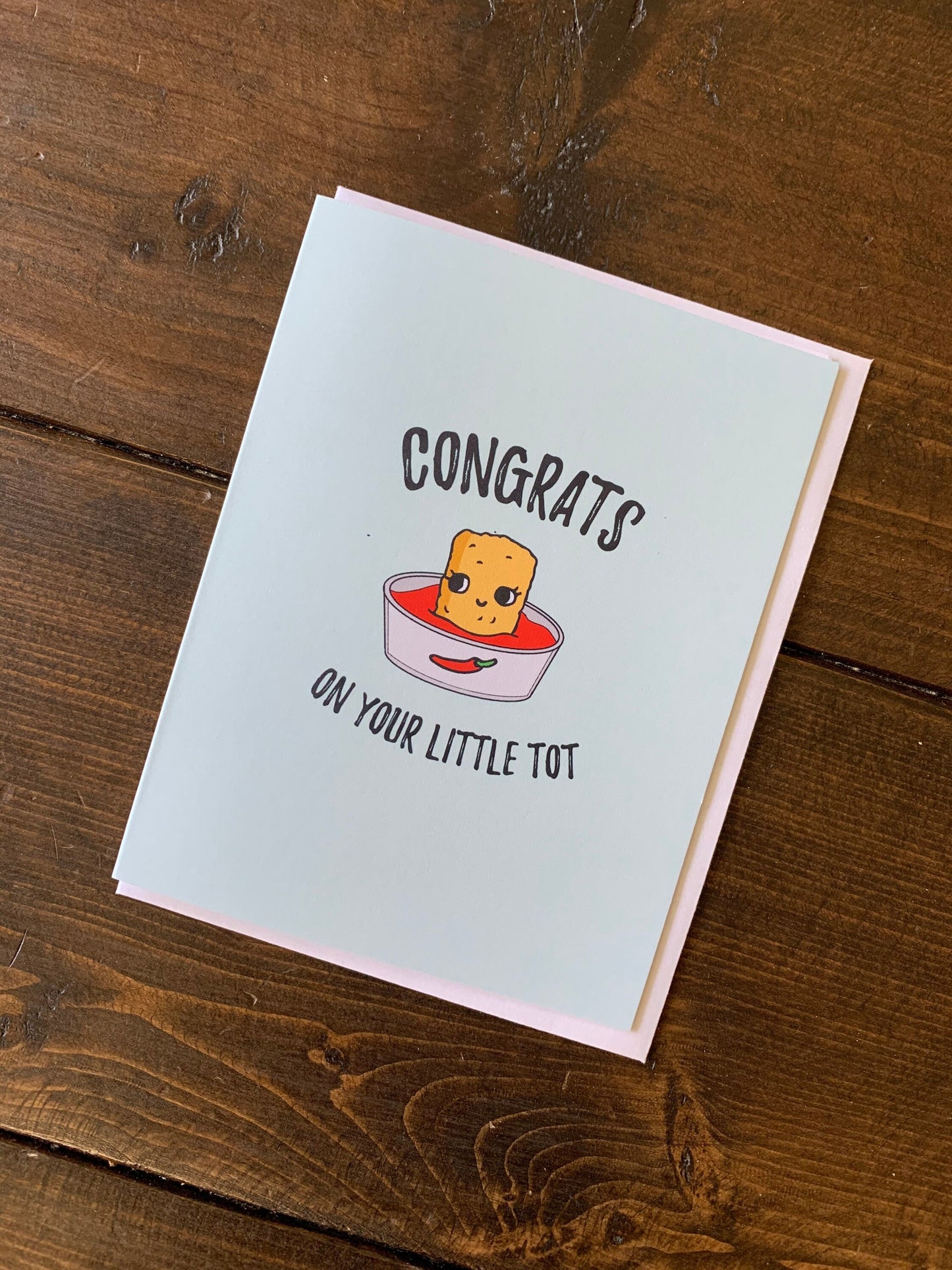 Tater Tot Baby Shower Card