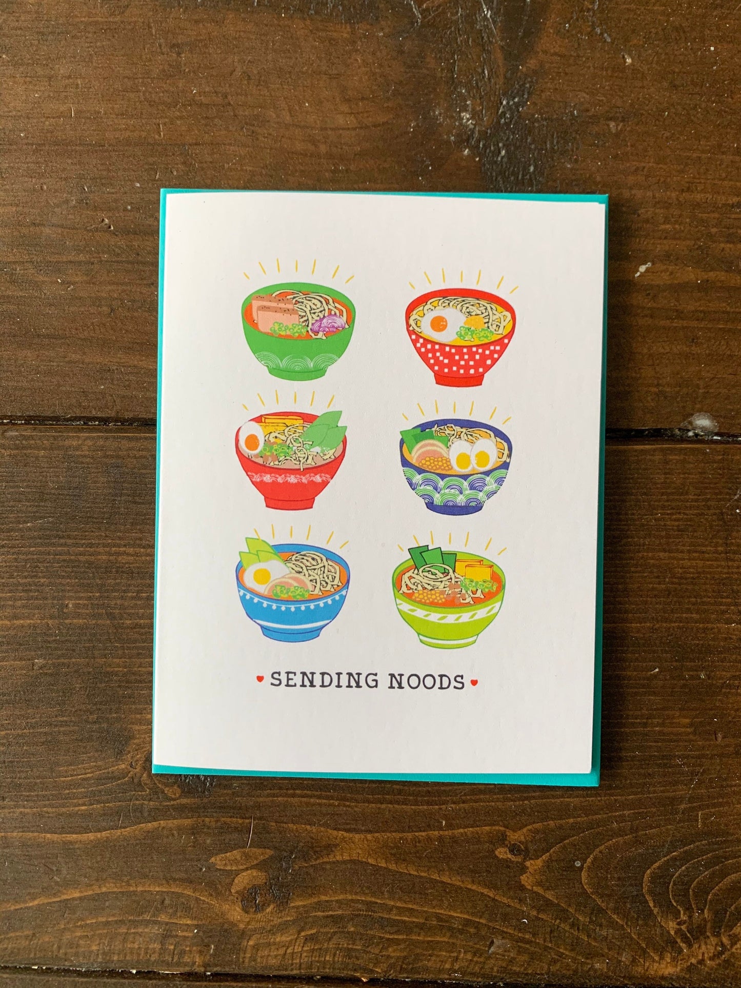 Sending Noods Noodle Card -  Noodle Bowl Card, Noodle Puns