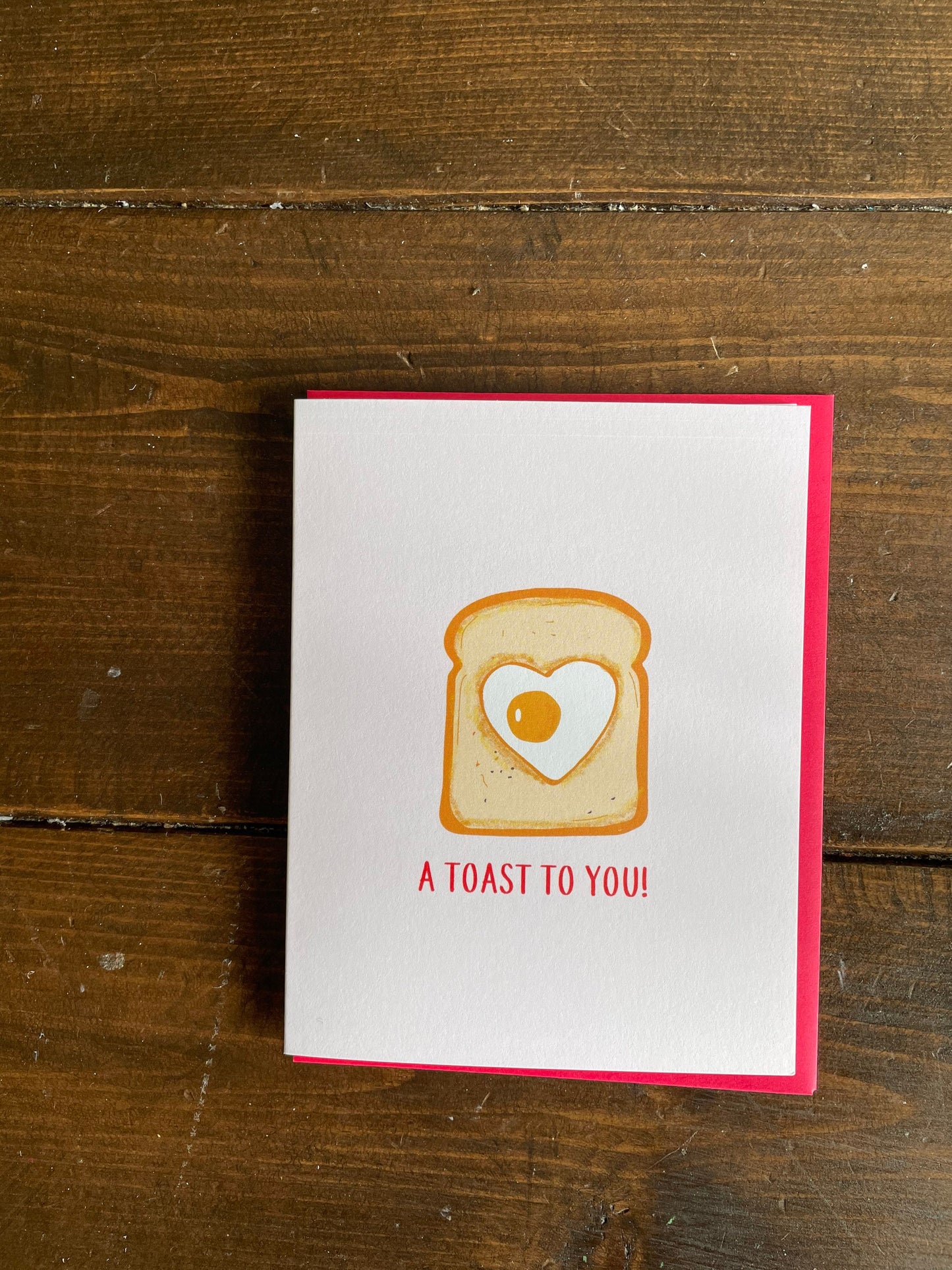 Egg Toast Celebration Card, Engagement Card, Breakfast Card, Wedding Card, Egg Birthday, Punny Card