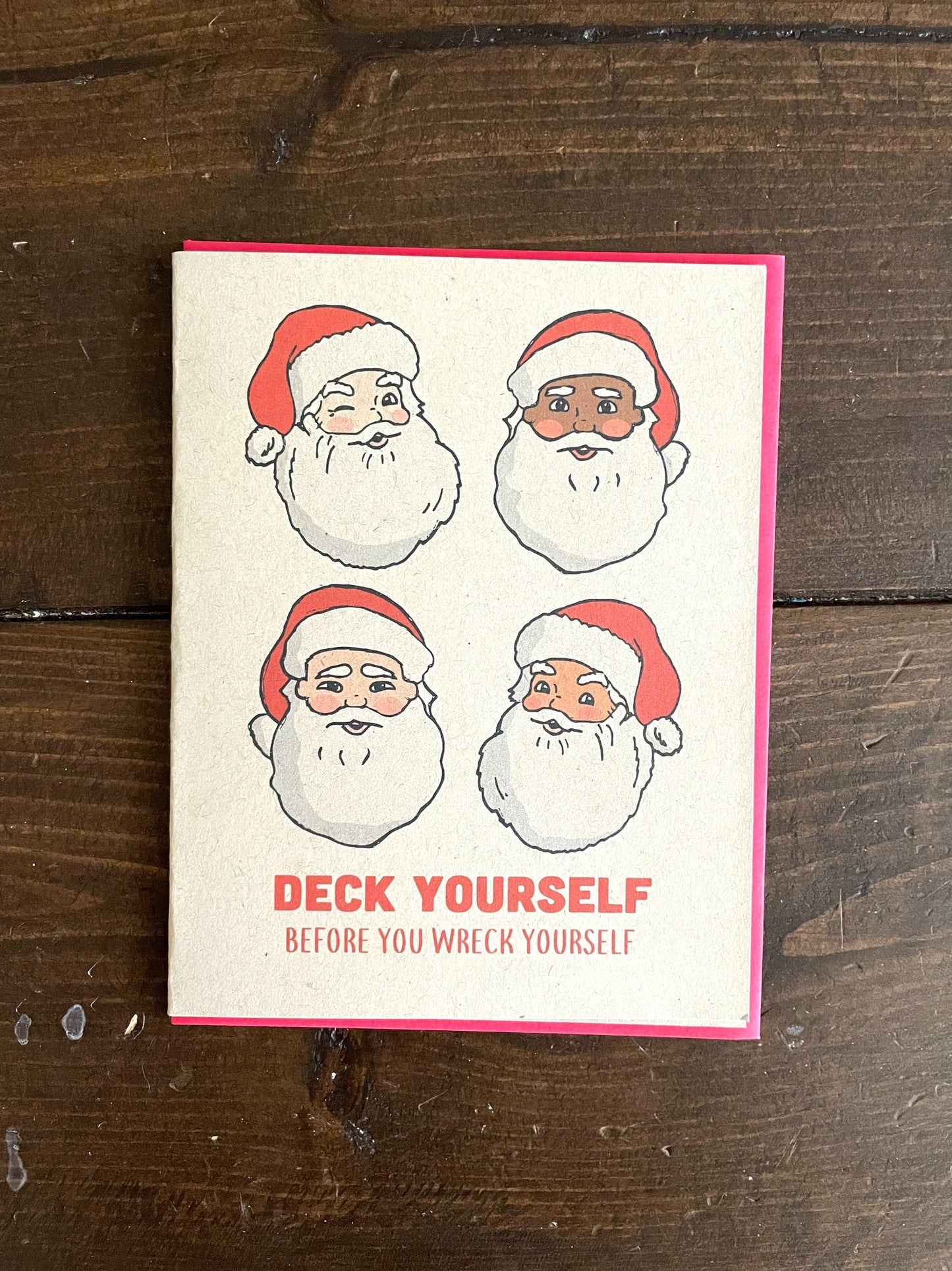 Hip Hop Santa Claus Christmas Card - A2 Handmade Rap Ice Cube Christmas Card